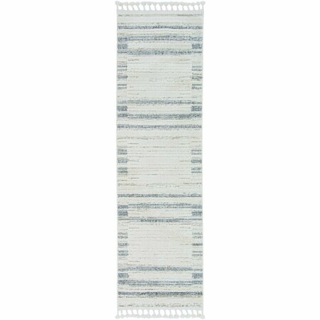 HOMEROOTS 94 x 130 in. Ivory, Grey Polyester Rug 375692